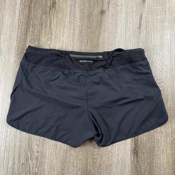 Patagonia Nine Trails Running Shorts Women’s XL Black Rear Pocket 24655 Trail - Picture 10 of 16